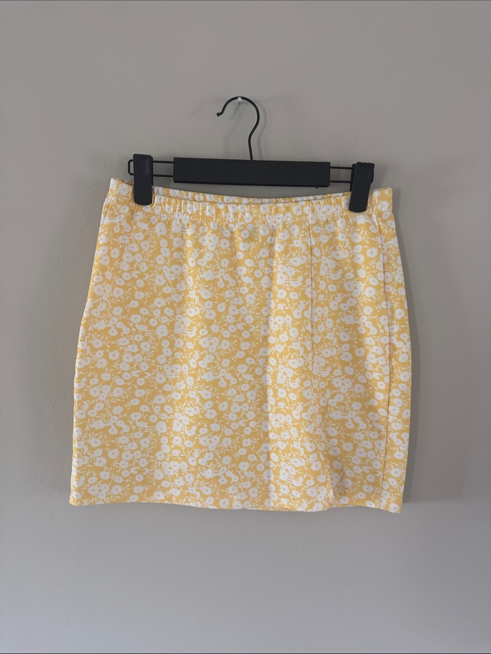 Women's Yellow Floral Mini Skirt